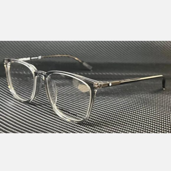 Mont Blanc 52mm Men's Clear Eyeglasses - Picture 1 of 5